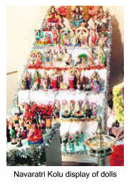 Navratri Kolu display of dolls